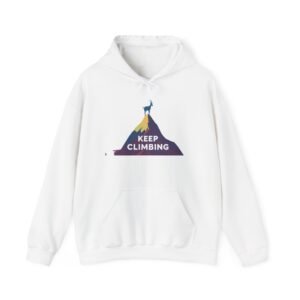 Keep Climbing Goat Unisex Heavy Blend Hooded Sweatshirt