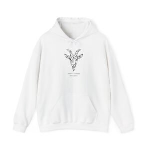 Goat Skull Rise Above Graphic Hoodie